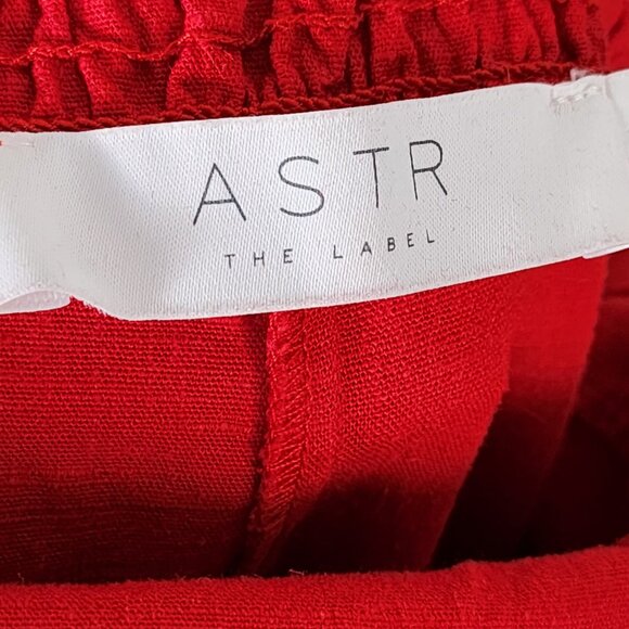 ASTR The Label Linen Blend Strappy Smocked Wide Leg Crop Jumpsuit - Picture 6 of 8